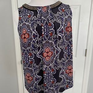 Patterned sleeveless top